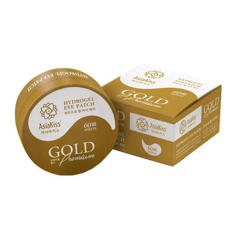 AsiaKiss Gold Premium Hydrogel Eye Patch - Патчи для глаз гидрогелевые с экстрактом золота