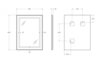 BelBagno SPC-KRAFT-1400-800-SENS-AL Зеркало в алюминиевой раме со встроенным светильником и сенсорным выключателем по периметру рамы, SPC-KRAFT-1400-800-SENS-AL, 1400x800x32 мм