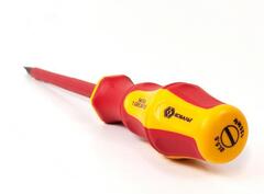 Отвертка диэлектрическая КОБАЛЬТ Ultra Grip SL 5,5 х 125 мм CR-V, двухкомпонентная рукоятк (646-454)