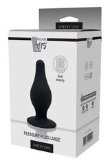 Черный анальный стимулятор DUAL DENSITY PLEASURE PLUG L - 10,2 см. - 