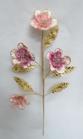 Веточка вишни 53см ChristmasDeLuxe premium collection розовая