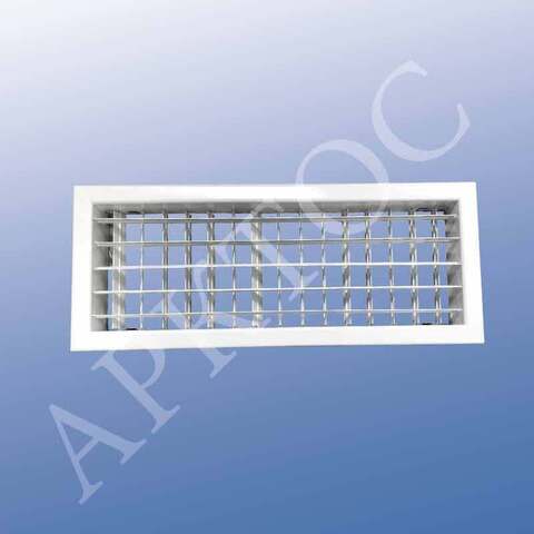 Алюминиевая двухрядная решетка Арктос АДН-К 300x300
