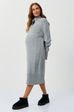 Платье для беременных 17572 светло серый меланж