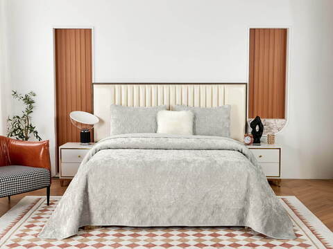 Покрывало 240x260 Sofi De MarkO Розалин светло-серое