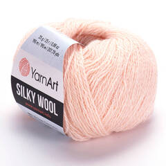 Пряжа Silky wool (Силки вул). Цвет: Бледно-розовый. Артикул: 341