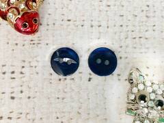 Пуговицы блузочные, d 1,1 см, 2 прокола, тёмно-синий