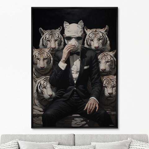 ArtNoMore - Репродукция картины на холсте Vibe collection, Снимаю маску! 2024г.