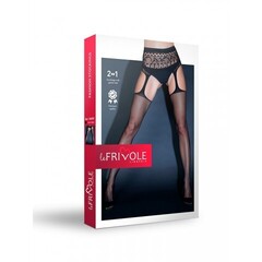 Чулки в сетку с высоким кружевным поясом Sense, S/M