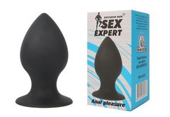 Чёрная анальная пробка Sex Expert - 7 см. - 