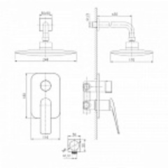 Смеситель Lemark Allegro LM5929CW для душа, встраиваемый