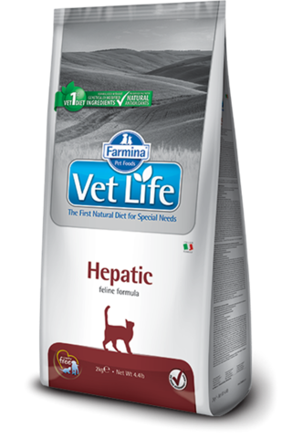 Farmina Vet Life Hepatic диета сухой корм для кошек при заболеваниях печени 2 кг