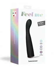 Черный вибратор для G-стимуляции Vibrating Feel Me - 15 см. - 