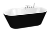 BelBagno BB14-NERO/BIA Отдельностоящая, овальная акриловая ванна, с возможностью установки смесителя на борт ванны, внешняя поверхность черная 1780x840x580
