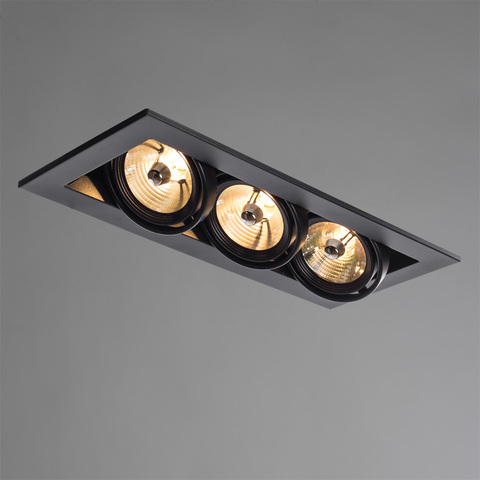 Светильник встраиваемый поворотный Arte Lamp Cardani medio A5930PL-3BK