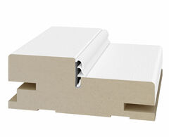 Дверная коробка телескопическая 80х30х2070мм экошпон Белый снежный