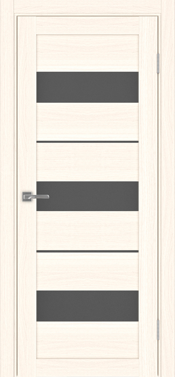 Дверь межкомнатная Оптима Порте Турин 526.122, цвет светлый ясень, экошпон, стекло графит