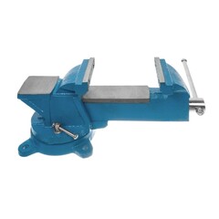 44-4-210 Тиски слесарные поворотные, 100 мм, 5,2 кг, наковальня (РемоКолор)