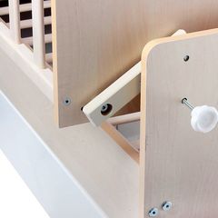 Кровать детская СКВ-9 Птички, опуск.бок.,маятник,4 ящика, (бежевый-белый)