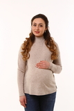 Джемпер для беременных 09925 бежевый меланж