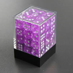 Набор шестигранных кубиков прозрачный сиреневый (36 штук)