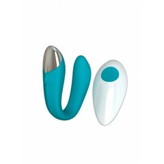 Вибратор для пар с пультом ДУ Fera, цвет морская волна (INFINITE)
