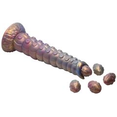 Фантазийный фаллоимитатор Deep Invader Tentacle Ovipositor Silicone Dildo with Eggs - 22,9 см. - 