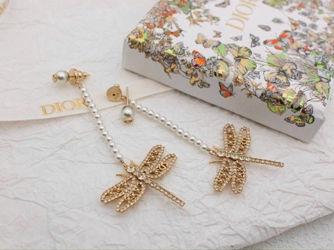 Серьги стрекоза Dior