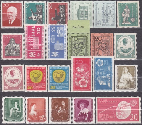 лот марок 1959 года все **MNH