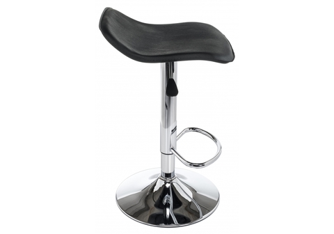 Барный стул Roxy черный 43*43*60 - 83 Черный кожзам /Хромированный металл каркас