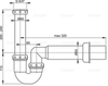 Сифон трубчатый с накидной гайкой 6/4", арт. A80-DN50 AlcaPlast