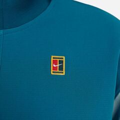 Женская теннисная толстовка Nike Court Dri-Fit Heritage 1/2-Zip Tennis Jacket - ocean bliss/green abyss