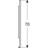 Geberit 502.783.00.1 502.783.00.1 Зеркало с подсветкой Geberit Option Plus с прямым и непрямым освещением: B=90см, H=70см, Серебристые оттенки / Матированный алюминий