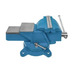 44-4-210 Тиски слесарные поворотные, 100 мм, 5,2 кг, наковальня (РемоКолор)