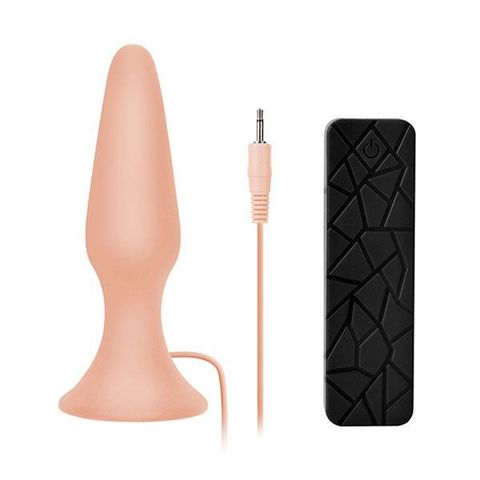 Телесная анальная пробка с вибрацией BOOTYFUL 6INCH SLIM INTRUDER - 15 см. - Dream Toys Bootyful 21288