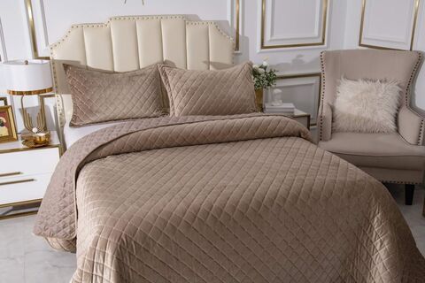 Покрывало 160х220 и наволочка 50х70 Sofi De MarkO Натаниэль Беж