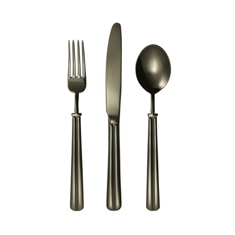Набор столовых приборов 24 предмета Herdmar Brooklyn Pvd Mat Anthracite 75 матовый темно-серый