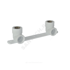 Планка PP-R монтажная белая Дн 25х1/2" Ру25 ВР под смеситель с водорозетками RTP (РосТурПласт) 10702