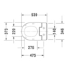 Duravit SensoWash® Slim 611000000000000 Сиденье для унитаза с функцией биде, Duravit, SensoWash® Slim, с крышкой, ширина, мм-373, длина, мм-539, высота, мм-106, подключение-скрытое, оснащение-ПДУ, управление функциями крышки и сиденья с помощью элект