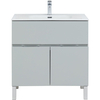 Aquanet 277552 Тумба Алвита new 80 напольная 1 ящ., 2 дв. цв.серый (277552)