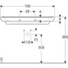 Geberit 824100000+125400600 Комплект 824100000 myDay Шкафчик под раковину 880х410х405 мм, 1 ящик с подсветкой, белый глянец+125400600 myDay Раковина 1000x480 мм