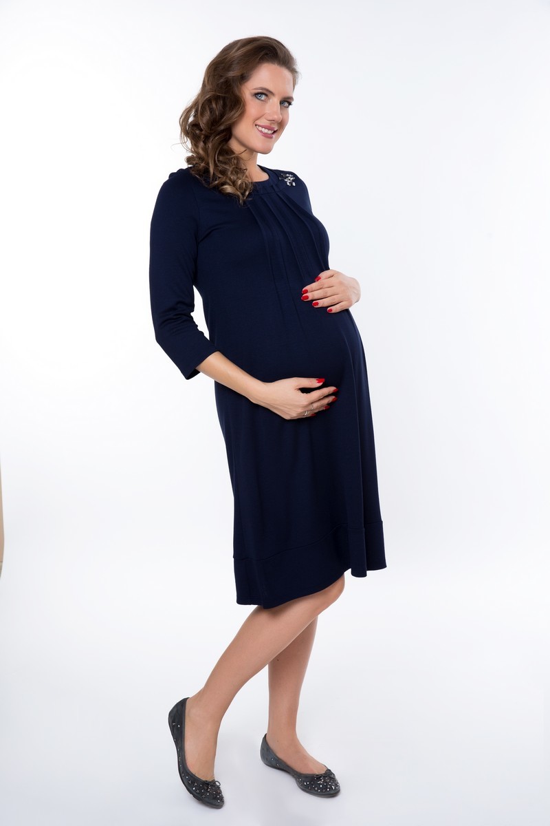 Фото платье для беременных GEMKO от магазина СкороМама, синий, размеры.