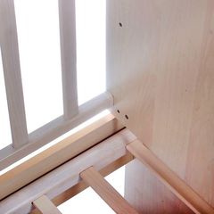 Кровать детская СКВ-9 Птички, опуск.бок.,маятник,4 ящика, (бежевый-белый)