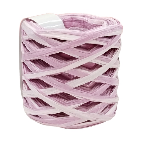 Шпагат бумажный для оформления подарков Alstad, 50 м, бумага, белый/розовый