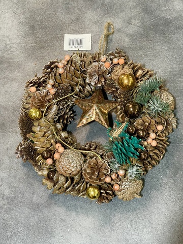 Венок Новогодний «Звезда» 30см