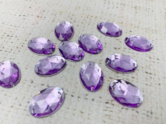 Стразы пришивные акрил, d 1,4х1 см, сирень