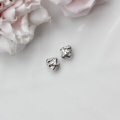 Бусина разделитель (спейсер) фриформ, 10*7 мм, родий, П088