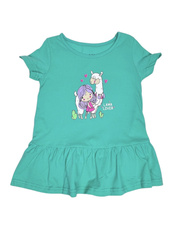 042_БК25 Платье для девочки, бирюзовый