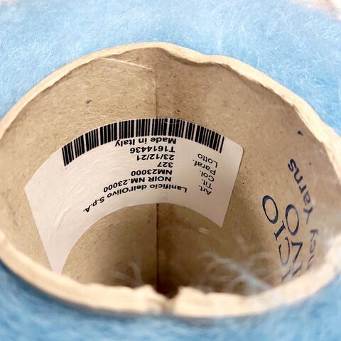 Кидмохер с бэби альпакой Lanificio del'Olivo NOIR 2300 голубой