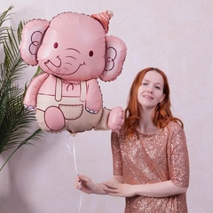 Шар гелиевый Слоненок розовый