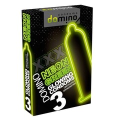 Светящиеся презервативы Domino Neon Green (3 шт)